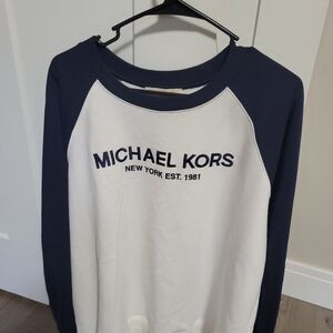 Michael Kors Navy and White Sweatshirt